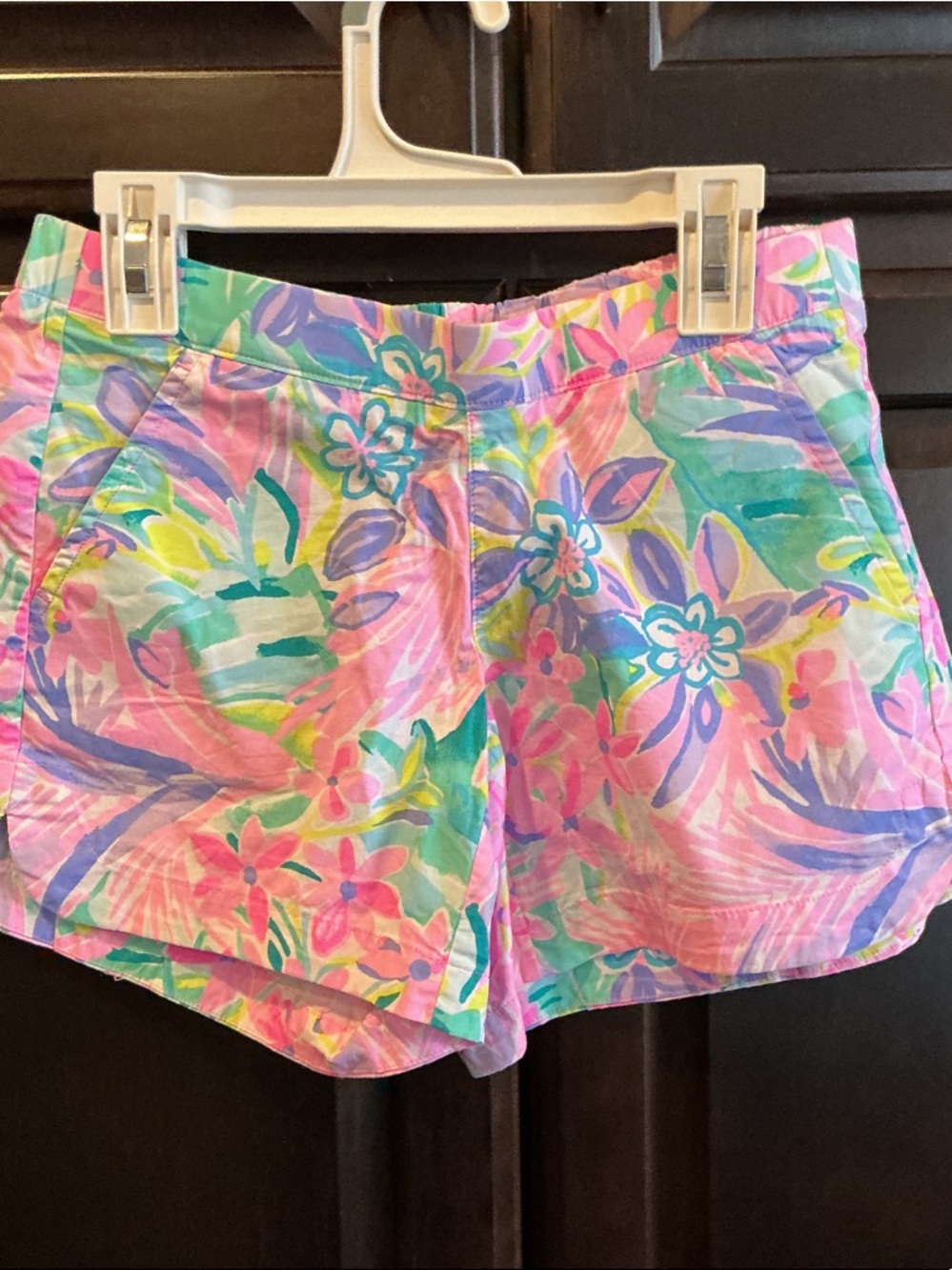 Lilly Pulitzer Tropical Floral Shorts - Pink, Green, Blue